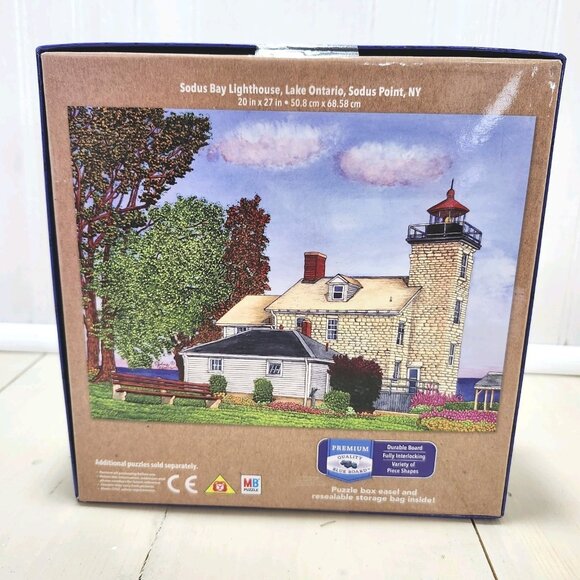 MB Puzzle Original Thelma Winter Art Lighthouse Interlock 1000‎ Piece NEW - Picture 2 of 10